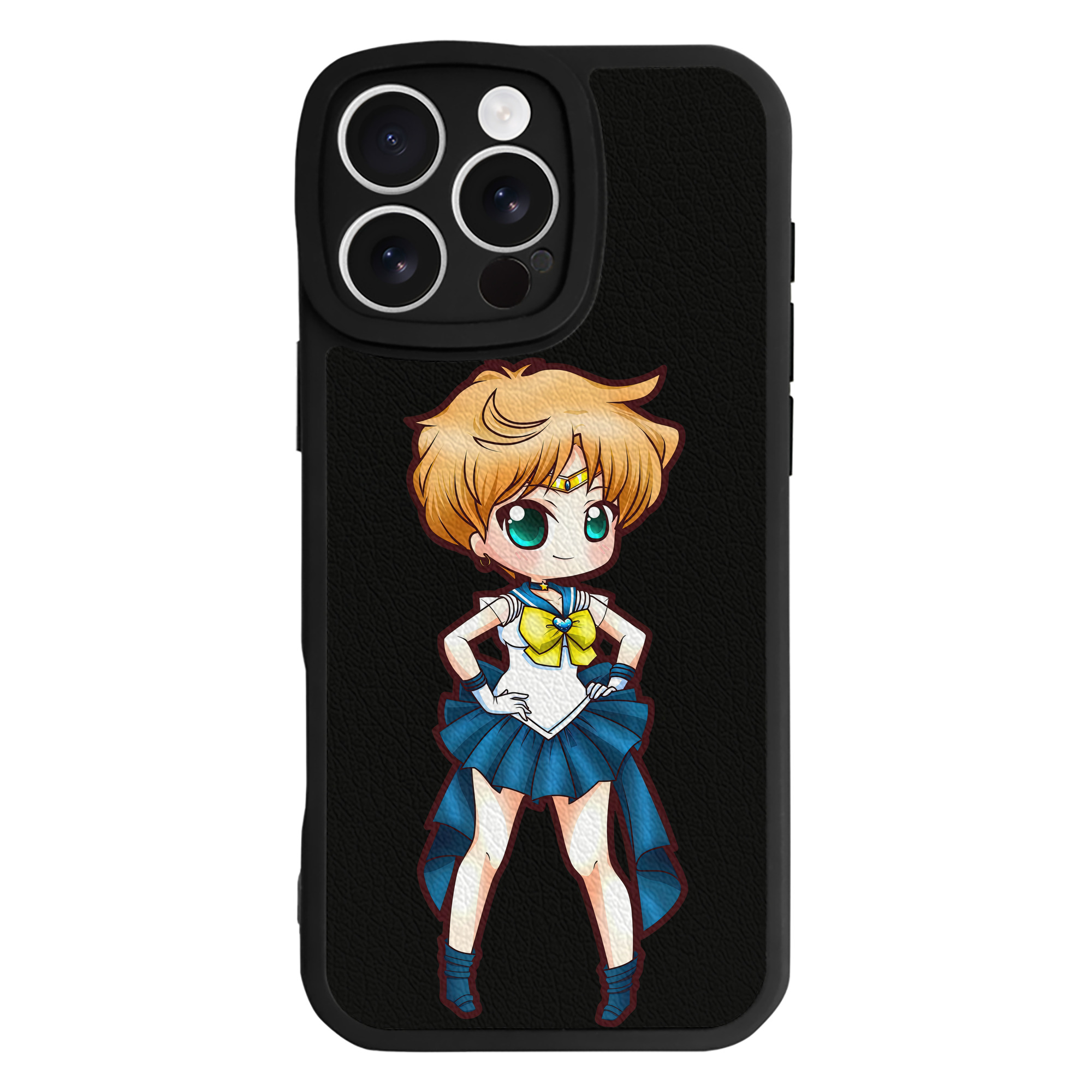 （画像用） 美少女戦士セーラームーン 天王はるか Sailor Moon Tenoh Haruka 【iPhone 16シリーズ対応】シリコンスマホケース（レザー調） 材質：シリコン